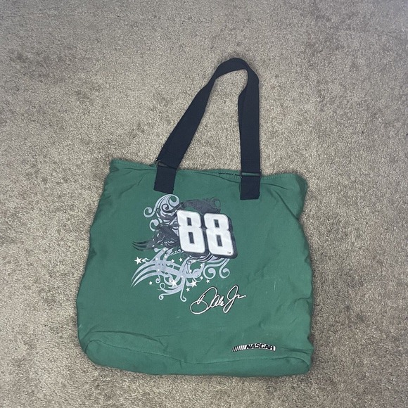 Nascar Dale‎ Earnhardt Jr. Racing Woman Shoulder Bag #88 Green Zip Pocket - Picture 1 of 5